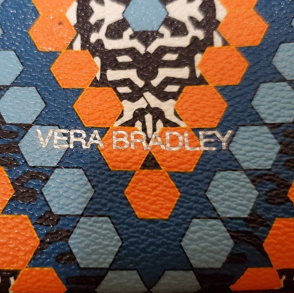 Vera Bradley Blue/Orange Clutch - Picture 3 of 5